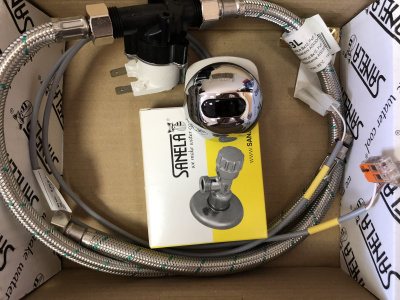 SLP 17A Комплект для оборудования писсуара DOMINO автоматическим смывом 24В Sanela Чехия (фото, схема)