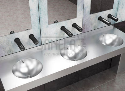 Настенный бесконтактный смеситель SLU 43VB арт: 03434 Sanela Чехия (фото, схема)