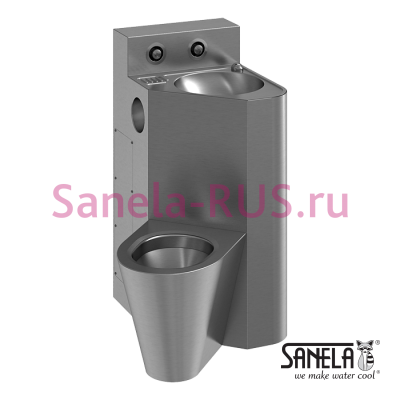 Угловой унитаз налево с умывальником SLWN 18L арт: 94181 Sanela Чехия (фото, схема)