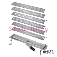 Нержавеющий водоотводящий желоб, 1150мм SLKN 05A(X) - SLKN 05F(X)