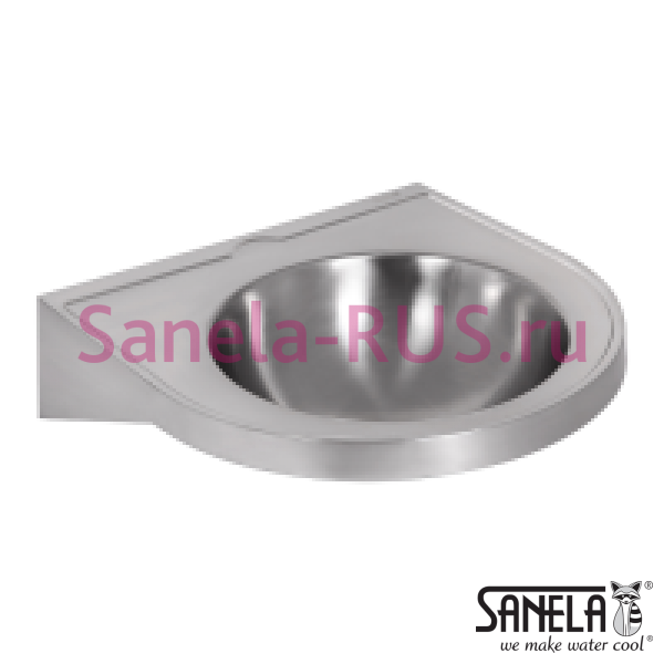 Нержавеющая раковина для инвалидов матовая SLUN 47X