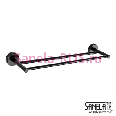 Нержавеющий двойной полотенцедержатель SLZD 10N арт: 62101 Sanela Чехия (фото, схема)