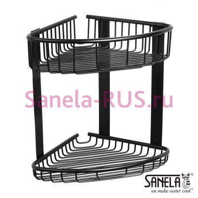 Нержавеющая двойная угловая полка SLZD 29N арт: 62291 Sanela Чехия (фото, схема)