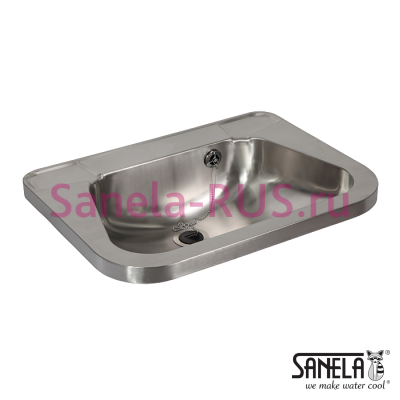 Нержавеющая раковина без отверстия для смесителя SLUN 26A арт: 73262 Sanela Чехия (фото, схема)