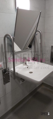 Нержавеющий откидной поручень SLZM 03SX арт: 49036 Sanela Чехия (фото, схема) Нержавеющий откидной поручень SLZM 03SX арт: 49036 Sanela Чехия (фото, схема)