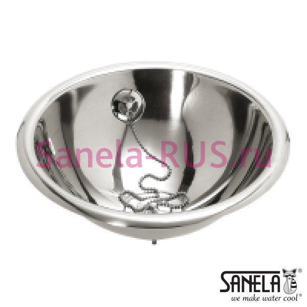 Нержавеющая круглая встраиваемая раковина 320мм SLUN 44X