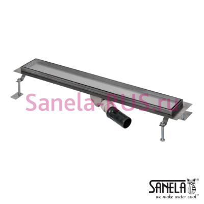 Нержавеющий водоотводящий желоб под плитку, 850мм SLKN 12 арт: 69120 Sanela Чехия (фото, схема)